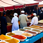 Home 7 A bustling marketplace in Marrakech**
"A vibrant scene of Djemaa el-Fna in Marrakech, Morocco, daytime. Storytellers are captivating an audience, vendors are selling spices and traditional crafts, snake charmers are playing their flutes. People are dressed in colorful, modest Moroccan clothing. Fully clothed, appropriate attire, safe for work, perfect anatomy, natural proportions, professional photography, high quality, family-friendly."
**