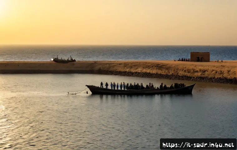 사하라 아랍 민주 공화국과 스페인의 역사 - Photorealistic historical scene on the Atlantic coast of Western Sahara, a weathered Spanish-era col...